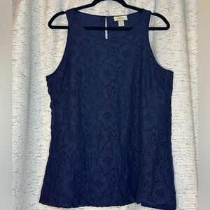 Dark Navy Floral Tank